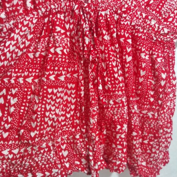 Victoria's Secret Red Heart Tie Waist Tunic Top Cover Up Caftan Size OS - Picture 3 of 7